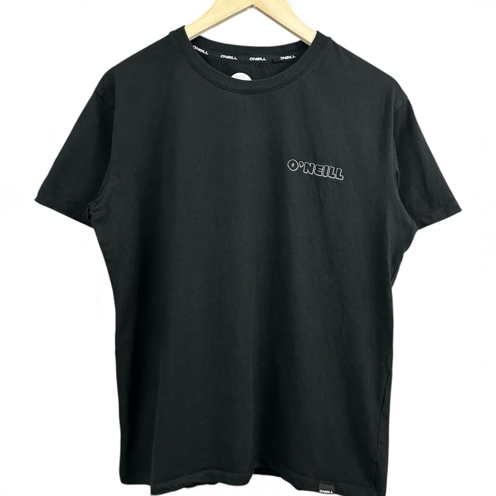 O'Neill Black Embroidered Logo Short Sleeve Shirt Size Medium